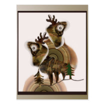 Reindeer friendship postcards
