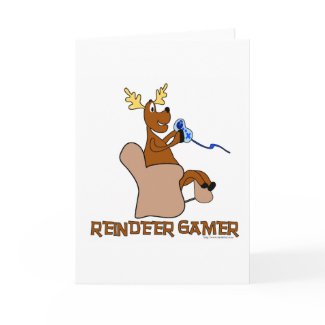Reindeer Gamer Greeting Card