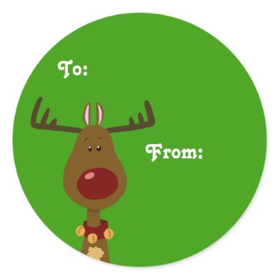 Reindeer Gift Tags Sticker