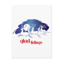 Reindeer Good Tidings Holiday Greetings postcards