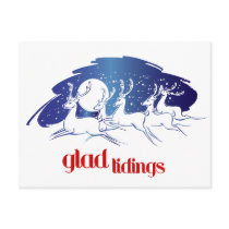 Reindeer Good Tidings Holiday Greetings postcards by custompro Reindeer Good Tidings Holiday Greetings postcards