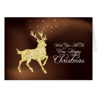 Reindeer Happy Christmas Card
