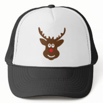 reindeer head antler mesh hat