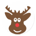 reindeer head antler stickers