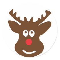 reindeer head antler stickers