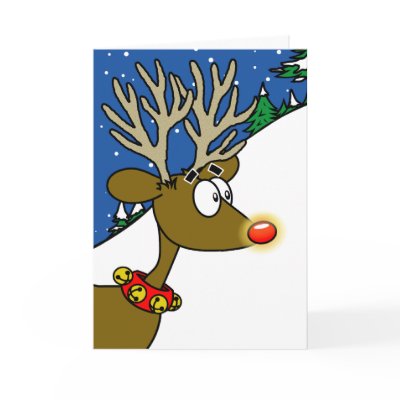 Reindeer Holiday Card by screwballgraphics