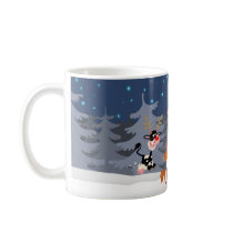 Reindeer in the snow mug by Lioness_Graphics Reindeer in the snow mug