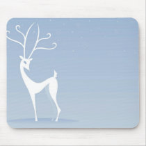 Reindeer In White mousepads by mtyrgalo Reindeer In White mousepads