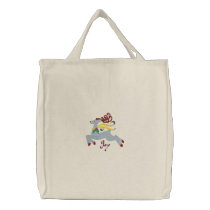 Reindeer  Joy embroidered bags