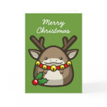 Reindeer "Merry Christmas" Card