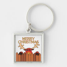 Reindeer Merry Christmas Keychain