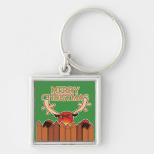 Reindeer Merry Christmas Keychain