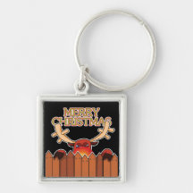 Reindeer Merry Christmas Keychain