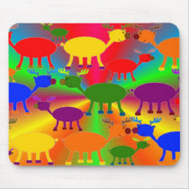 Reindeer Mousepad-Colorful by mannybell Reindeer Mousepad-Colorful
