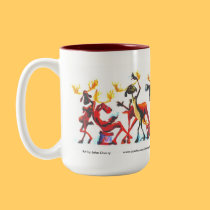 Reindeer mug with John Cherry art by cheerycherry Reindeer mug with John Cherry art