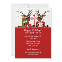 Reindeer North Pole Holiday Party Invitation by celebrateitinvites Reindeer North Pole Holiday Party Invitation