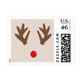 Reindeer Nose Christmas Holiday Stamps