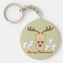 Reindeer Pharmacy Merry Christmas Keychains