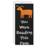 Reindeer Puppet Bokmark Template Rack Card Design