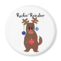Reindeer Rockin' Reindeer magnets