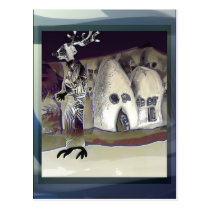 Reindeer shaman roams the unquiet streets postcards