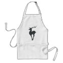 Reindeer Silhouette aprons by alternateworlds Reindeer Silhouette aprons
