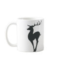 Reindeer Silhouette mugs by alternateworlds Reindeer Silhouette mugs