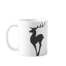 Reindeer Silhouette Coffee Mugs