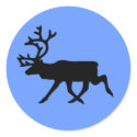 Reindeer Silhouette stickers by silhouette_emporium Reindeer Silhouette stickers