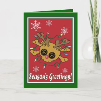 Reindeer Skull Holiday Card card
