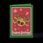 Reindeer Skull Holiday Card cards