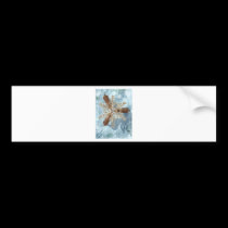 reindeer_snowflake_antlers bumper stickers