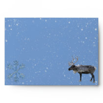 Reindeer, Snowflakes Winter & Christmas Envelope