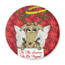 Reindeer Tis The Season to Be Vegan Gifts Apparel Magnets