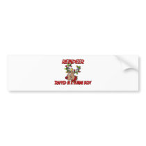 Reindeer trapped in a human body bumper stickers by AnimalShirts Reindeer trapped in a human body bumper stickers