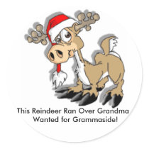 Reindeer Wanted Sticker by Rb_barnes2 Reindeer Wanted Sticker