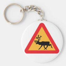 Reindeer Warning keychain