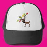 Reindeer With Christmas Tree Lights Hats