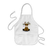 Reindeer with Colored Stars aprons