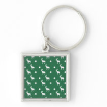 Reindeer with Dots Keychain/Keyring