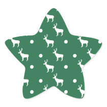 Reindeer with Dots Star Stickers