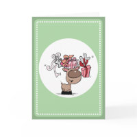 Reindeer With Gift Boxes card
