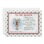 Reindeer with Ornaments Christmas Party Invitation invitation