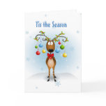 Reindeer with Ornaments Greeting cards