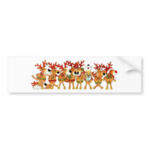 Reindeers Sing bumper stickers by BrandyHouse Reindeers Sing bumper stickers