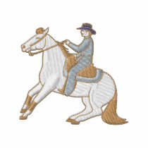 Reining Horse Embroidered Hoodie