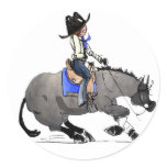 Reining Horse Sticker Blue Roan