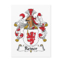 Reiser Family Crest postcards by coatsofarms Reiser Family Crest postcards