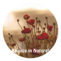 REJOICE Floral Design Sticker