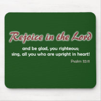 Rejoice in the Lord (dark background) mousepads